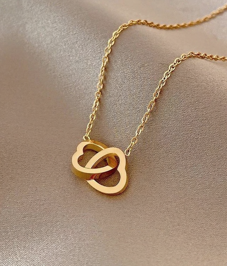 Coffret Rose Éternelle + Collier Cœur Doré