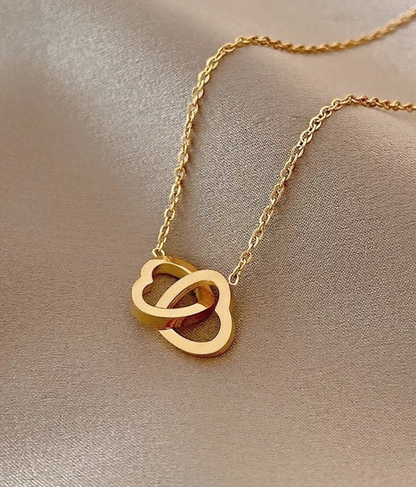 Coffret Rose Éternelle + Collier Cœur Doré
